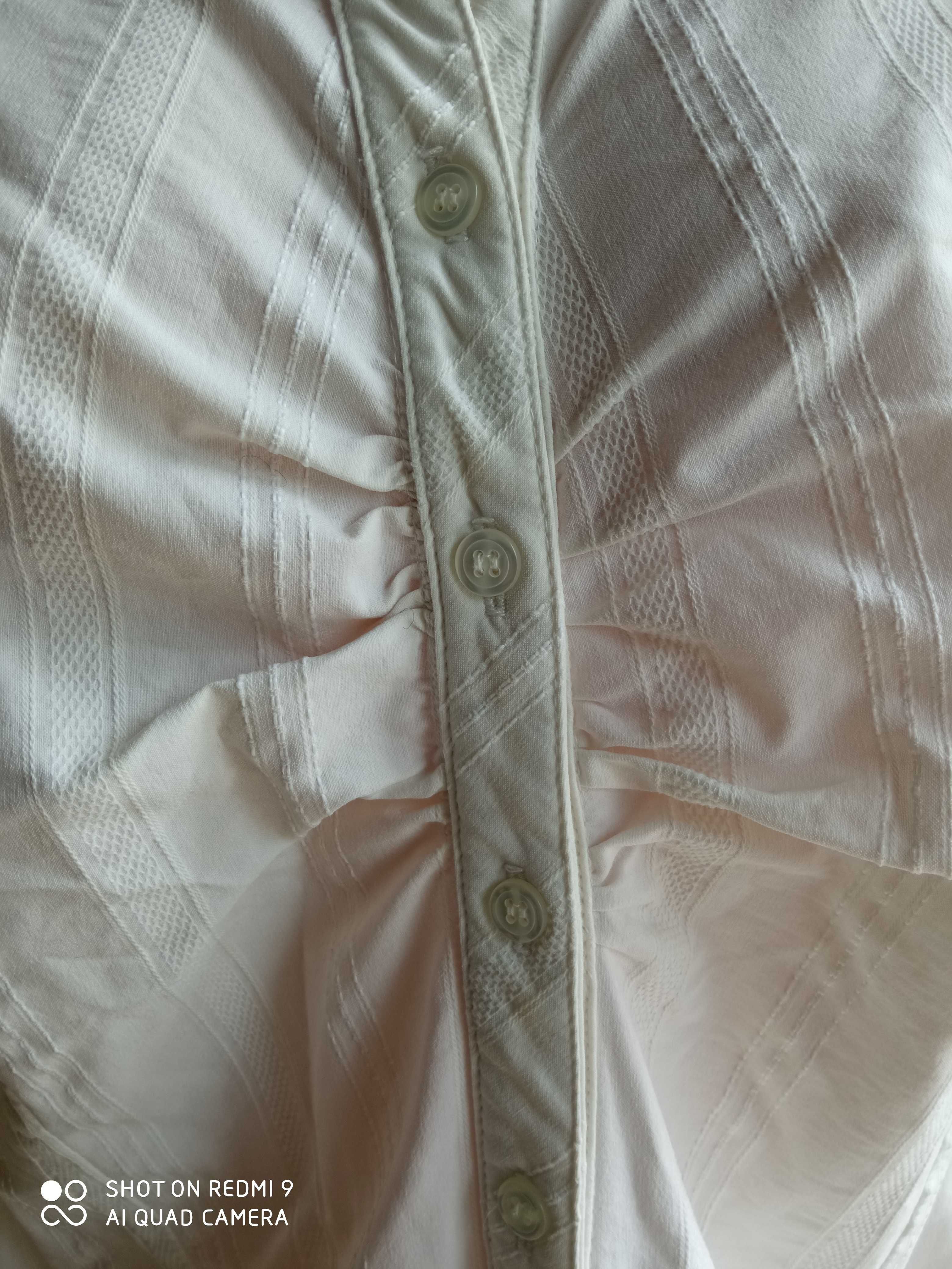 Generous Lindex biała koszula 130 cm pachy 50 52