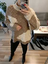 Sweter oversize gruby