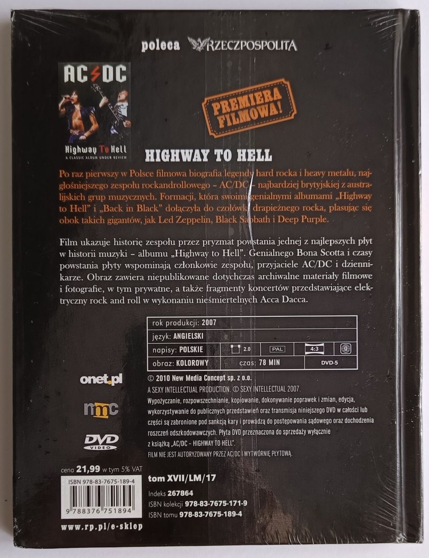 DVD Legendy Muzyki AC/DC Highway To Hell 2010r (Nowa)