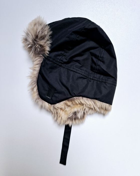 Czapka uszatka pilotka 80 H&M futerko