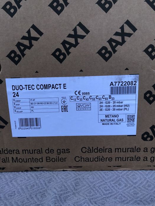 Котли BAXI eco s4 /Duo tec compact / Luna Duo tec конденсаційні