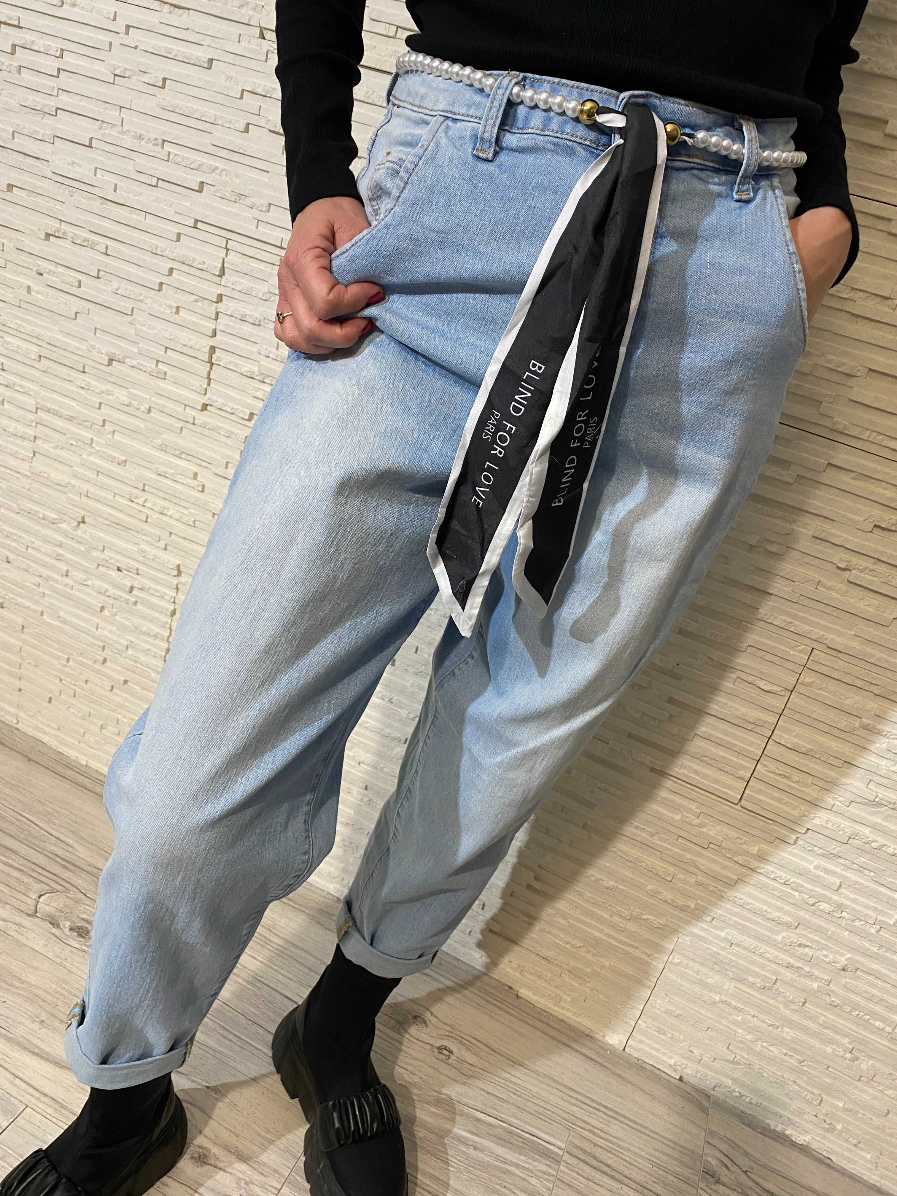 Lemonada mom fit jeansy z wyższym stanem S-M