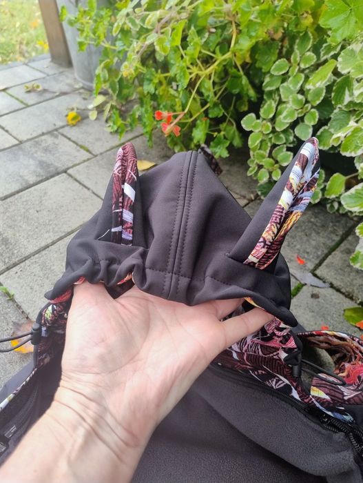 Softshell osłonka otulacz do chust nosidełek z odpinanym polarem
