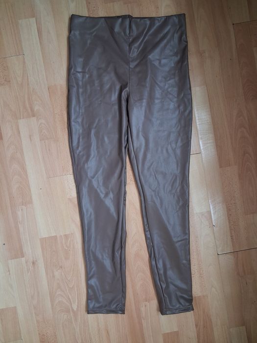 Теплые кожаные лосины 2-3хл