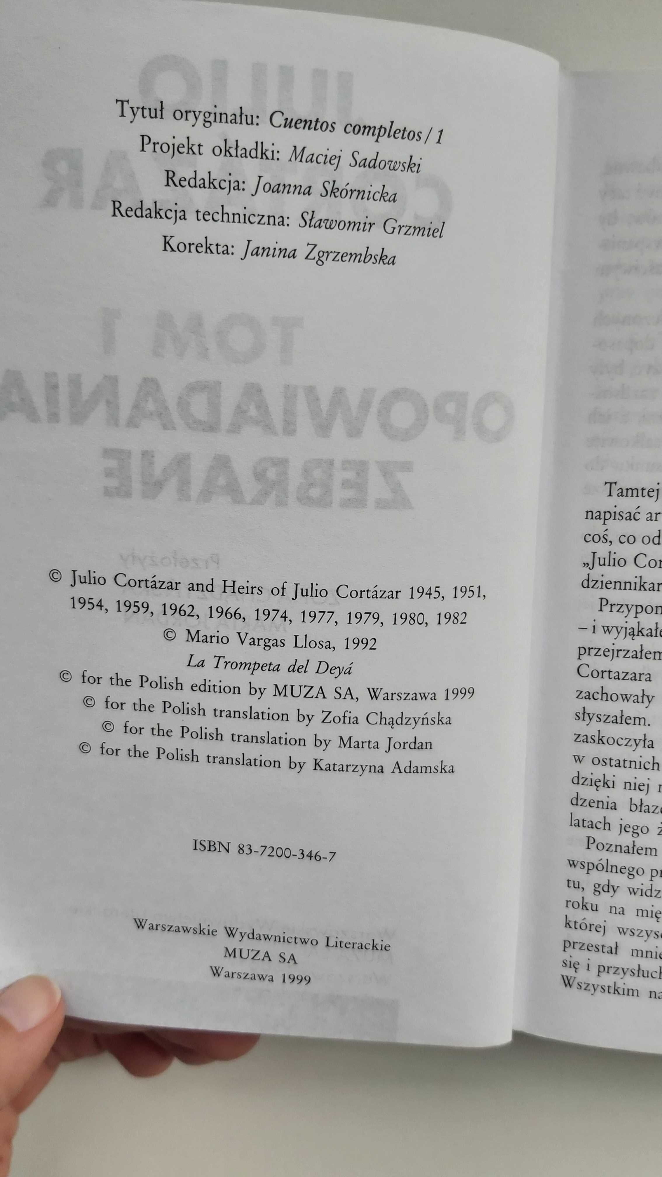 Julio Cortazar "Opowiadania zebrane" tom 1