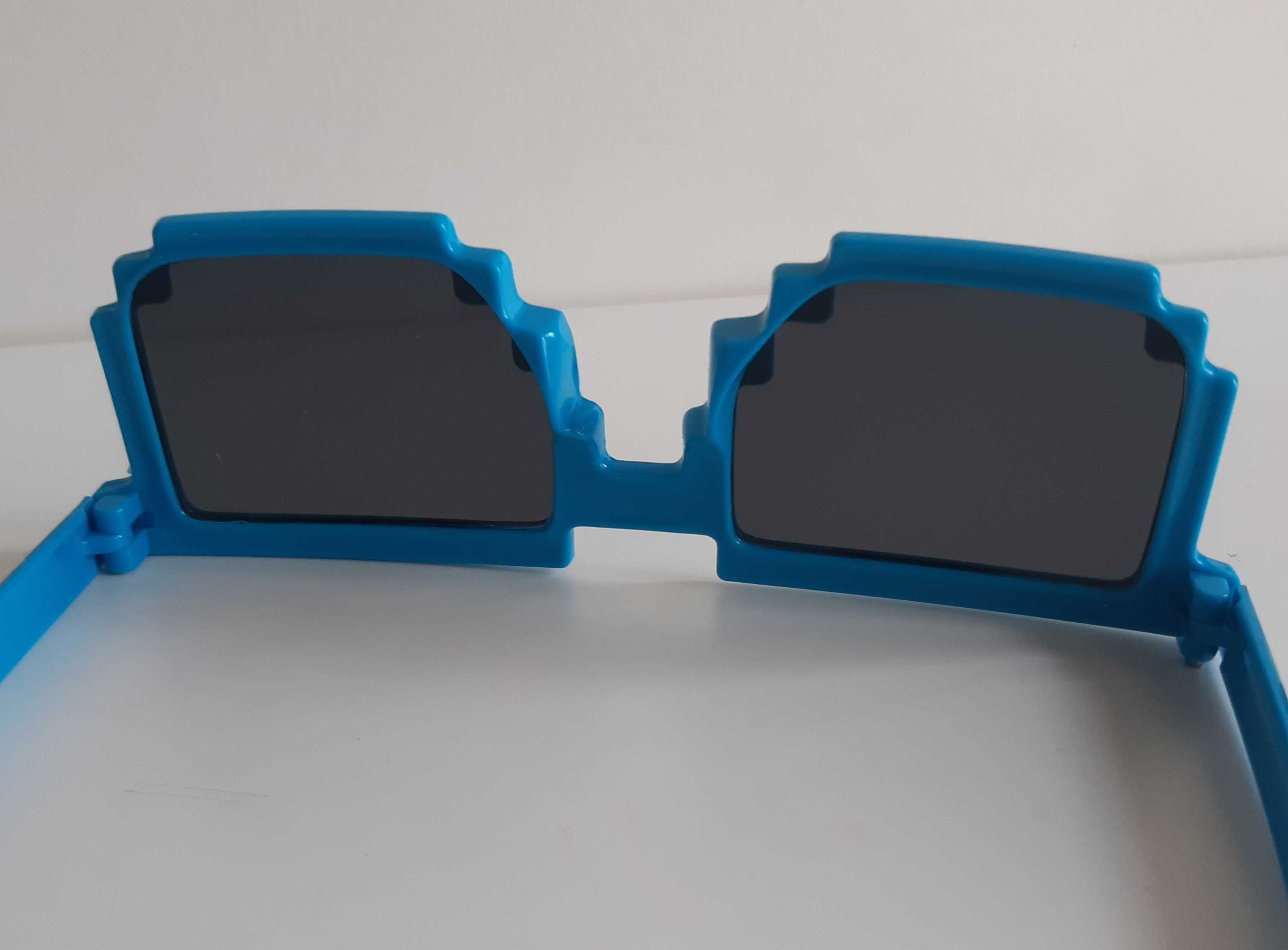 Óculos de Sol Novos Estilo Retro Xadrez Tons Azul Plástico