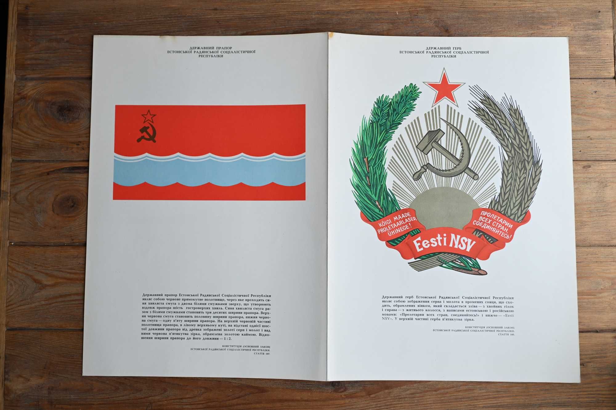 Плакати Державні герби і прапори СРСР постери СССР 1982
