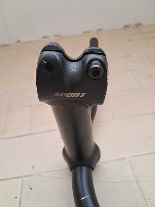 Guiador alumínio preto + avanço