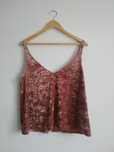 Welurowa bluzka koszulka top h&m różowa oversize M