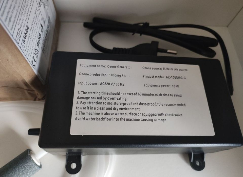 Nowy ozonator do żywności 1000mg. Generator ozonu
