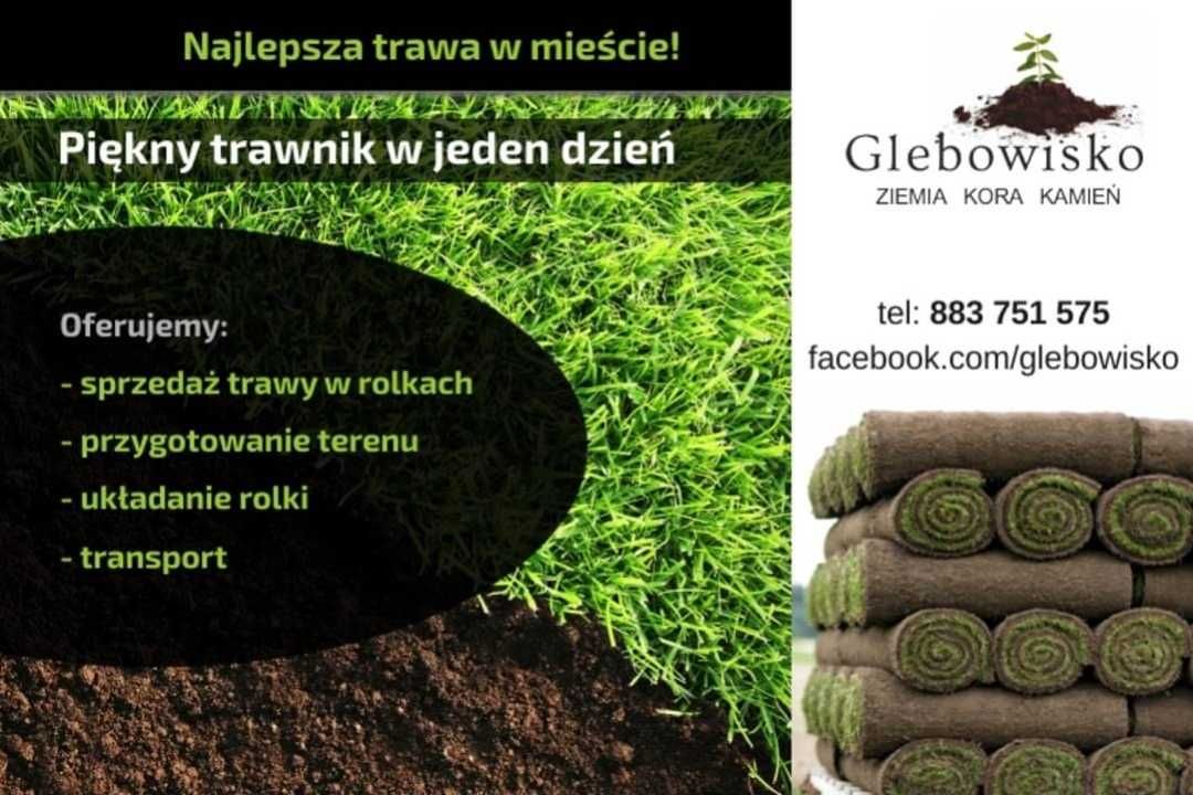 Ziemia ogrodowa/ pod trawnik, kora, kamień, czarnoziem, trawa z rolki