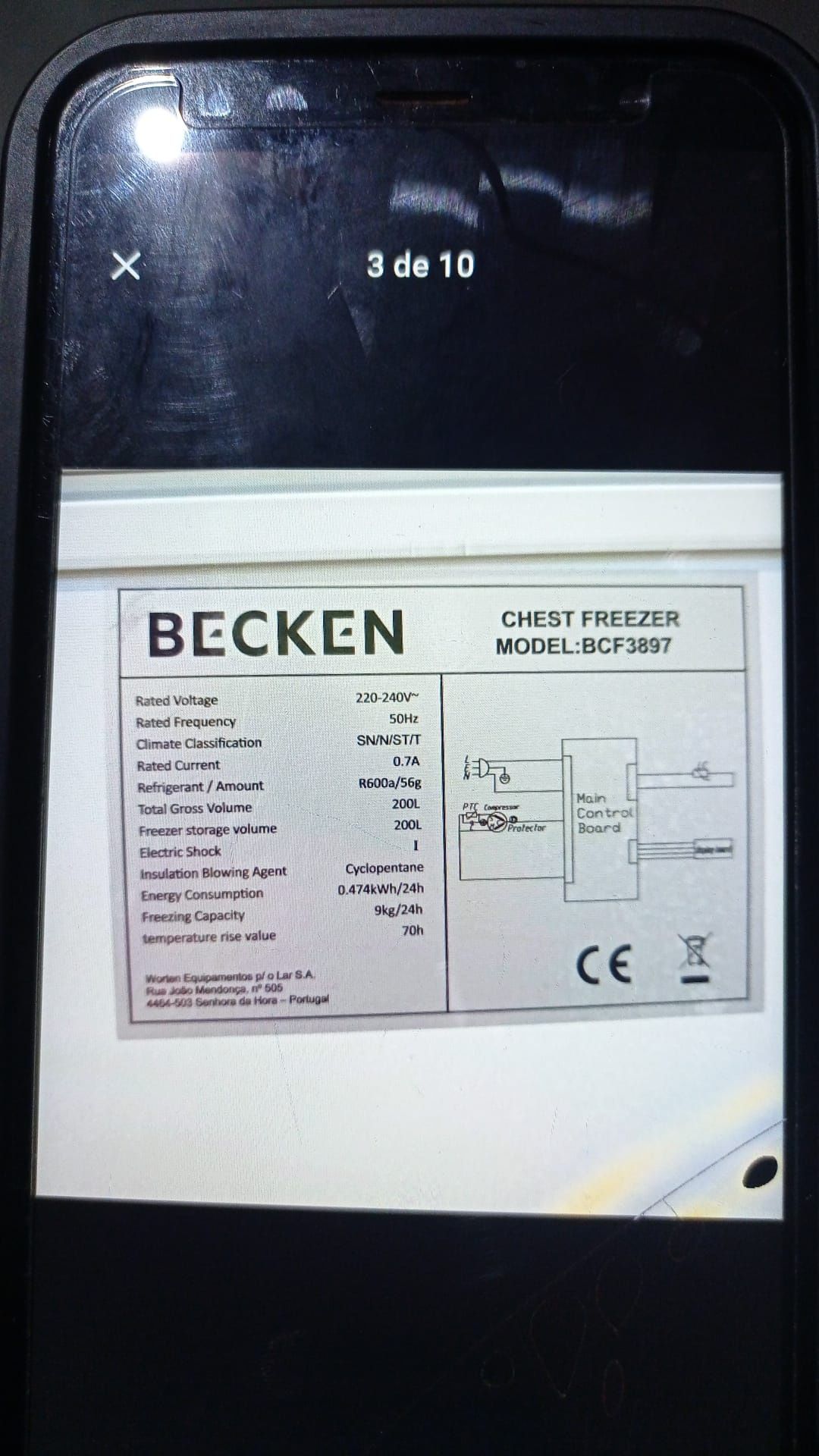 Arca arca becken 
Pouco uso. A funcionar em perfeitas condições