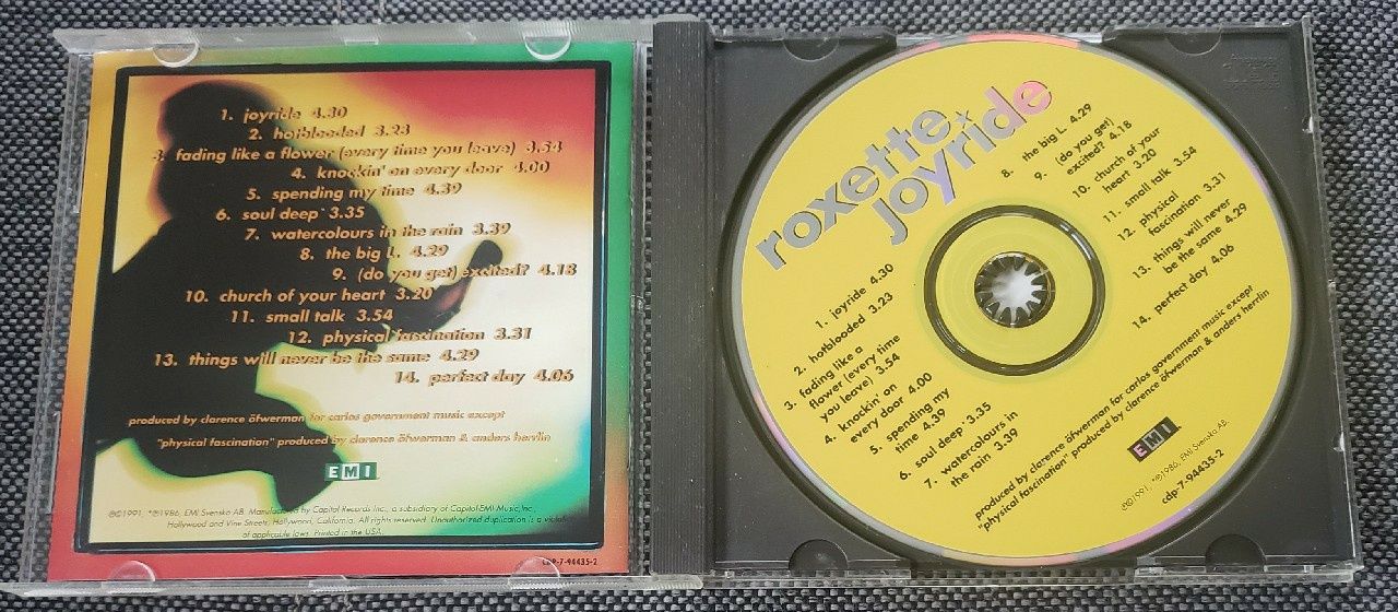 Roxette Joyride USA CD EMI Records