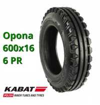 Opona 600x16 600-R16 6PR KABAT Ursus C330 C360 T25 MF255 Nowa/gwar.