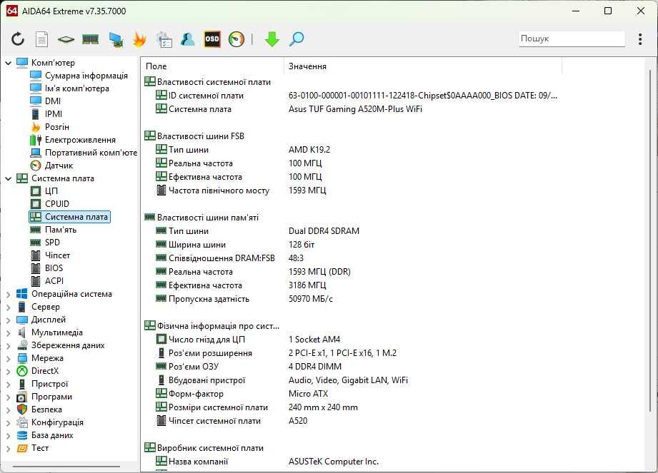 Asus TUF A520M-Plus WiFi + Ryzen 5 5600 + DDR4 G Skill 2x16gb 3200mHz