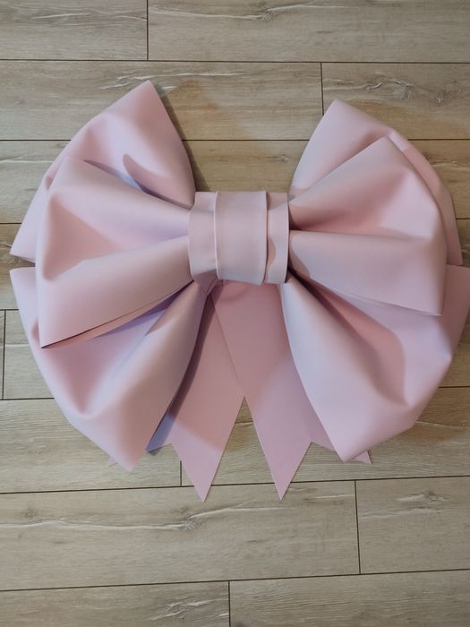 Великий бант на машину, рожевий бант, бант для декору