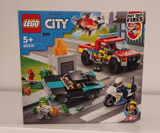Nowy!! Zestaw klocków LEGO City 60319 Akcja strażacka i policyjny pośc