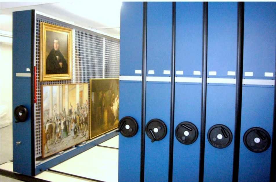 Armazenagem Estantes Rolantes Compacta Duplique o seu Arquivo 80% Novo