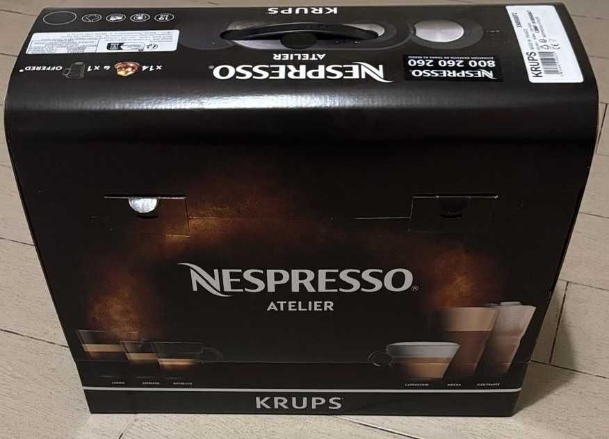 Máq. Café KRUPS Nespresso Atelier. Portes grátis!
