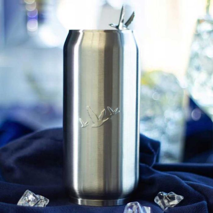 Metalowe Kubki Grey Goose Szklanki z Podwójną Ścianką Zestaw 4 sztuki