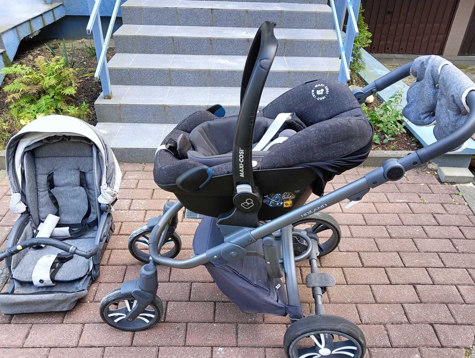 Bebetto Holland 3w1 , komplet z adapterami i nosidełkiem Maxi Cosi