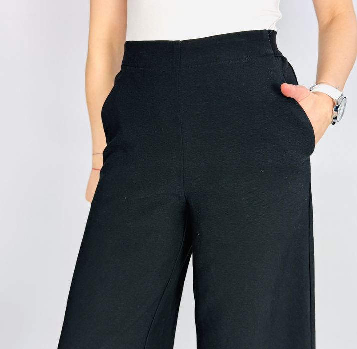 Czarne spodnie kuloty eleganckie XS 34