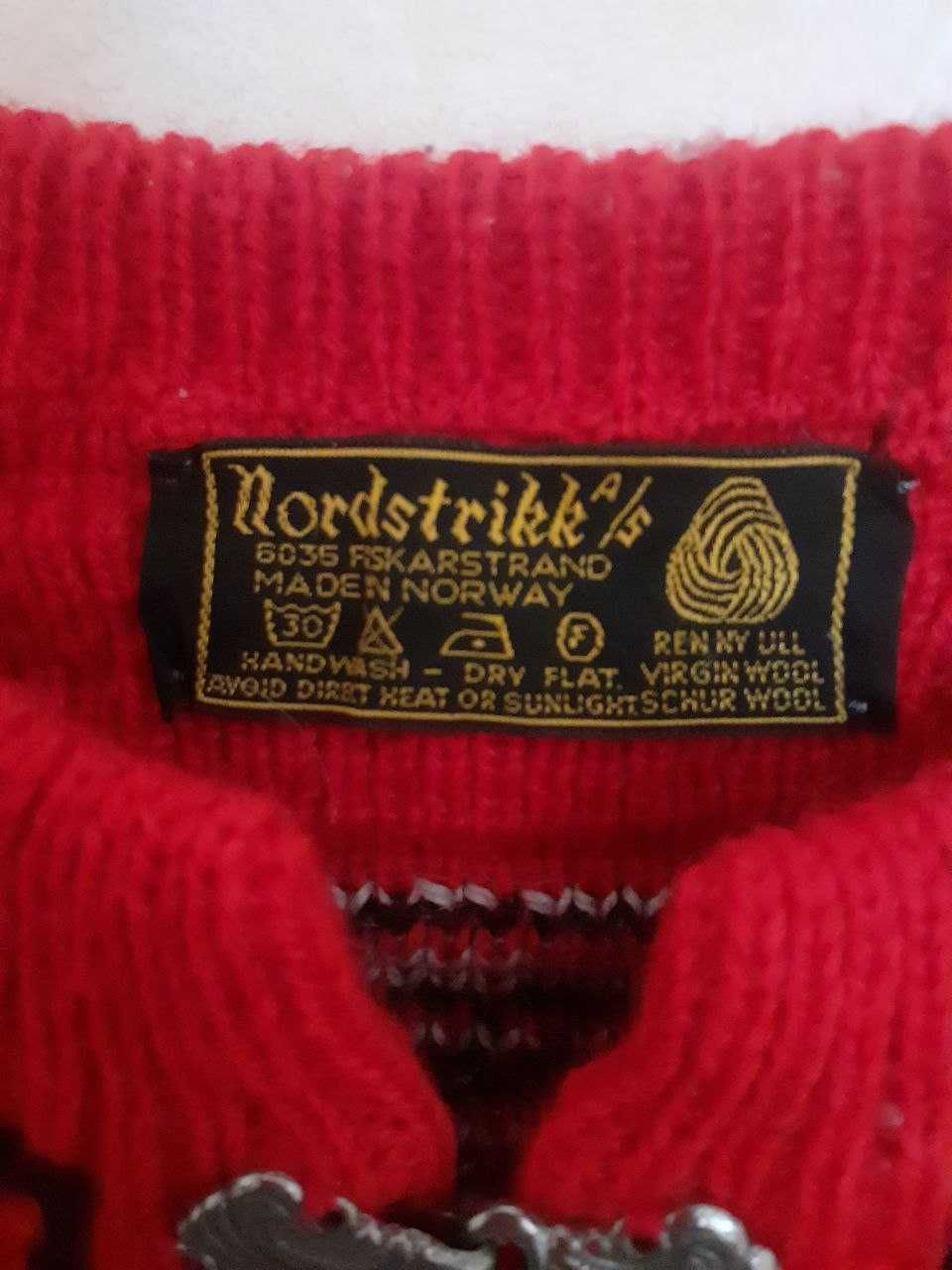 Винтажный шерстяной кардиган nordstrikk норвегия