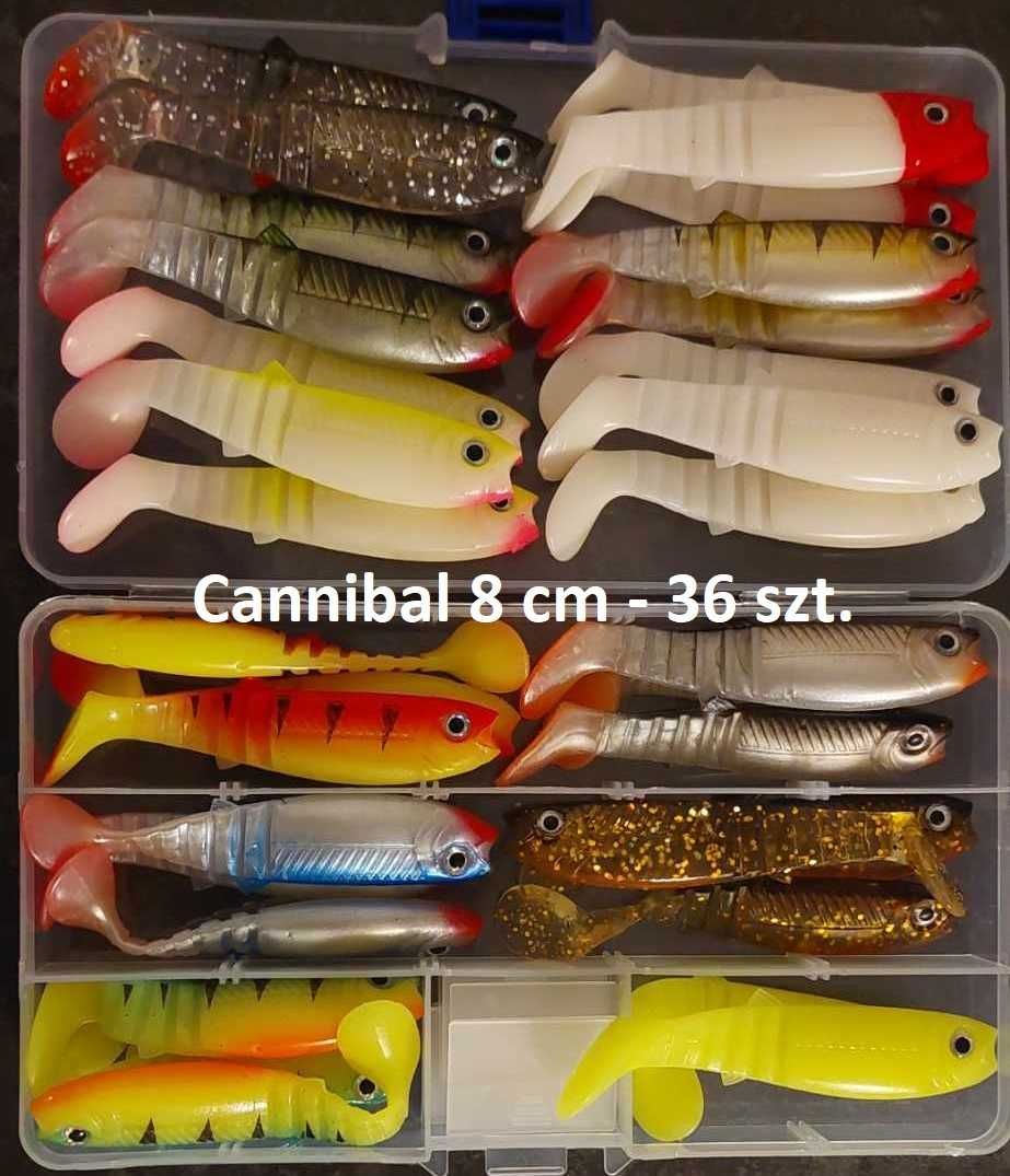 Cannibal 80 mm 8 cm 36 sztuk 5.5 g zestaw szczupak