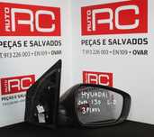 Espelho Retrovisor Direito Hyundai I30 de 2012 3 Pinos
