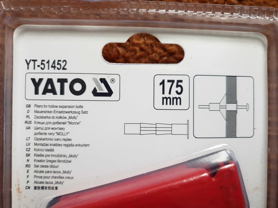 Zaciskarka YATO YT-51452 "molly" + kołki
