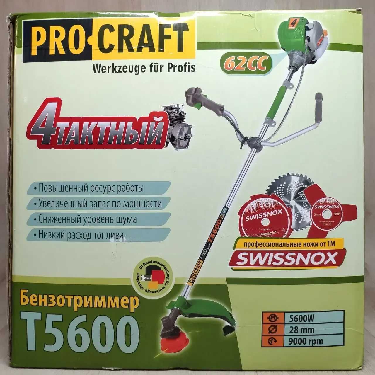 4-х тактная бензиновая коса procraft t 5600 Бензокоса Прокрафт Т-5600