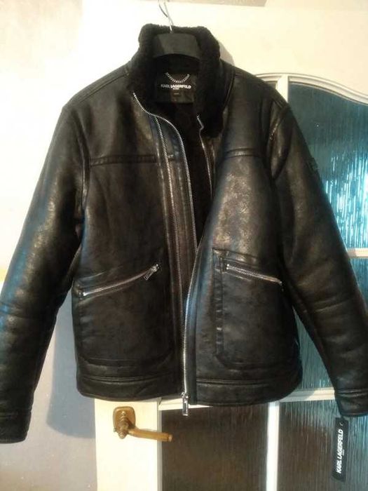 Kurtka Skórzana Karl Lagerfeld Aviator męska rozm M nowa