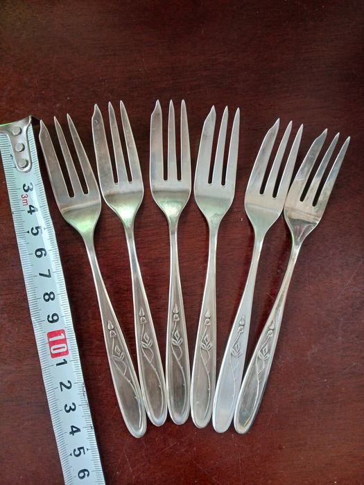 Wzór angielski Posrebrzane widelczyki hefra met 90 grubosrebrzone