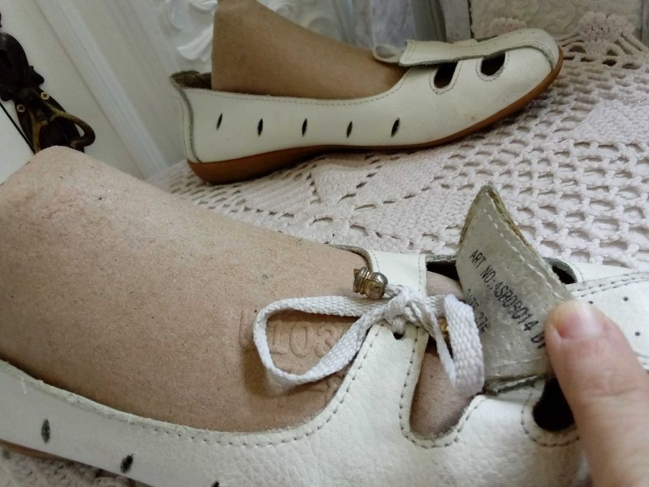 GRATIS skórzane buty damskie baleriny 37 sandały letnie calamera