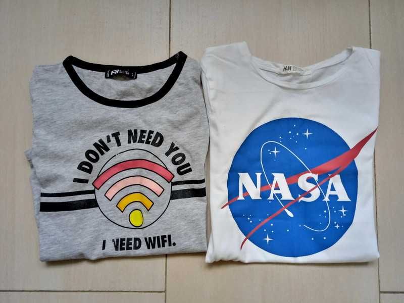 Dwa T-shirty koszulki dla nastolatki r 164