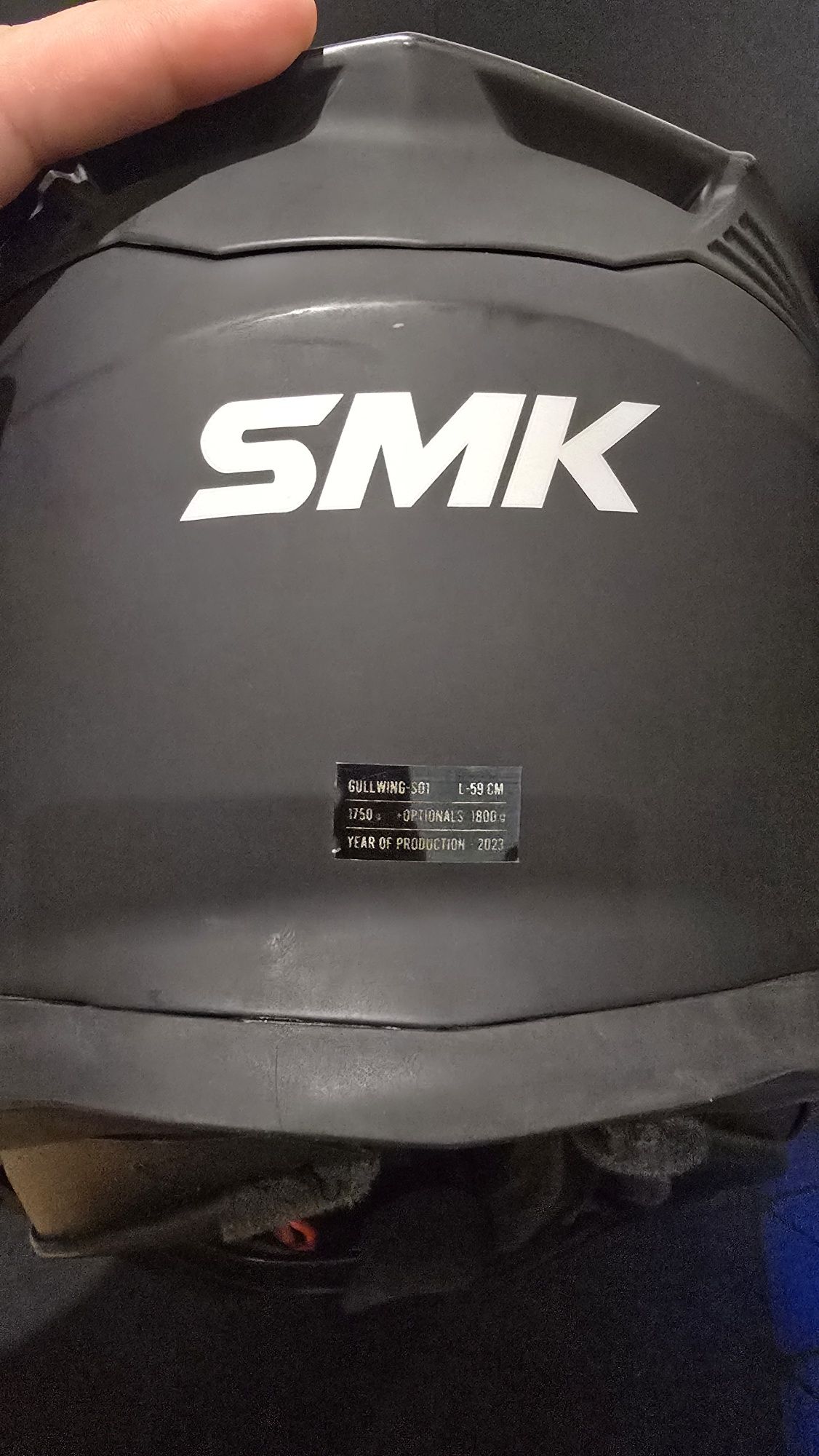 Capacete SMK modular + intercomunicador