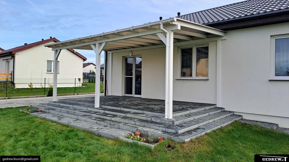 zadaszenia tarasu zadaszenie pergola patio wiata poliwęglan 6,3x4m