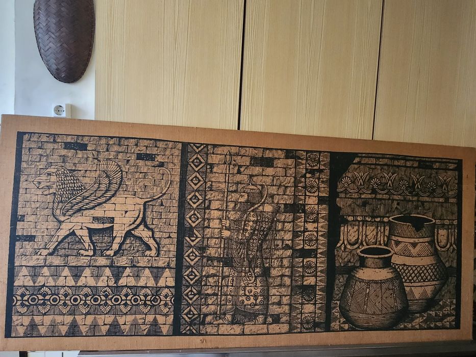 Quadro Persa gravado em sarapinheira