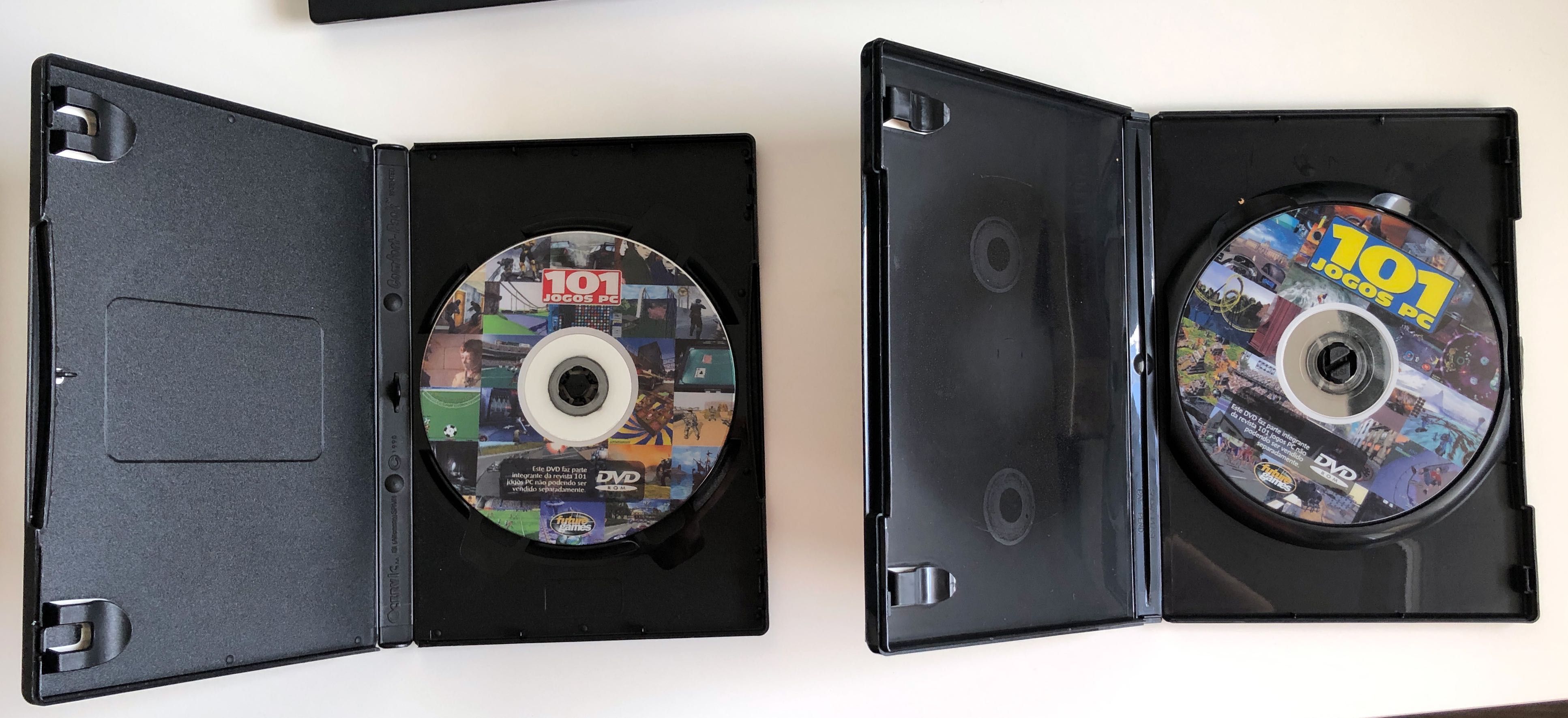 Conjunto de 2 DVD da coleção 101 jogos PC