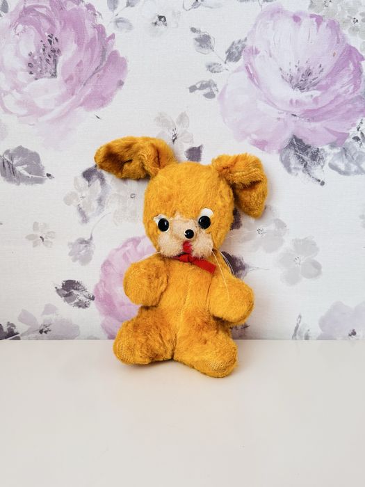 Maskotka, pluszak królik, króliczek PRL trociniak, retor zabawka