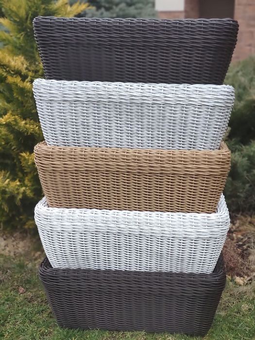 Корзина для дров, плетеная дровница, кошик з ротанга, Кашпо, дровниця