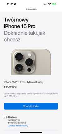 iPhone 15 Pro 1Tb natural titanium