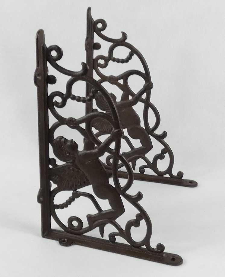 Wsporniki półka podpórka wieszak żeliwo 27x18.5cm AMOR  6par posiadam