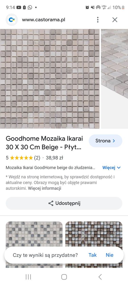 Mozaika 5szt 30x30 nowe płytki Castorama Ikarai GoodHome