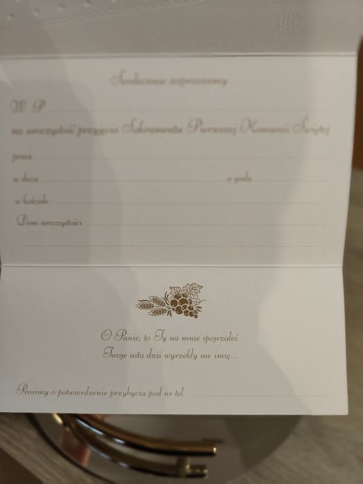 Zaproszenie na Pierwszą Komunię Świętą dla babci