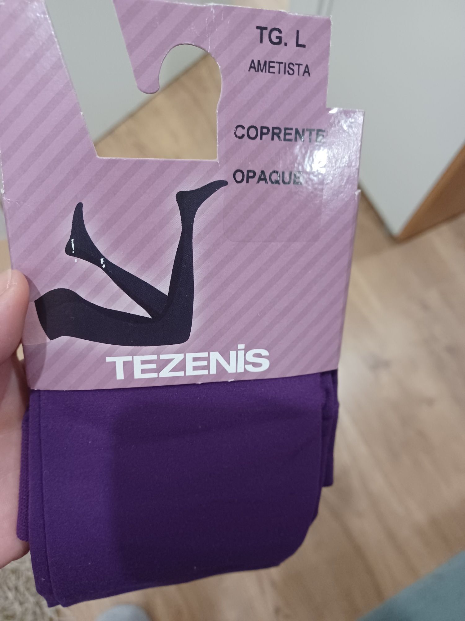 Meia calça tamanho L tezenis cor roxa