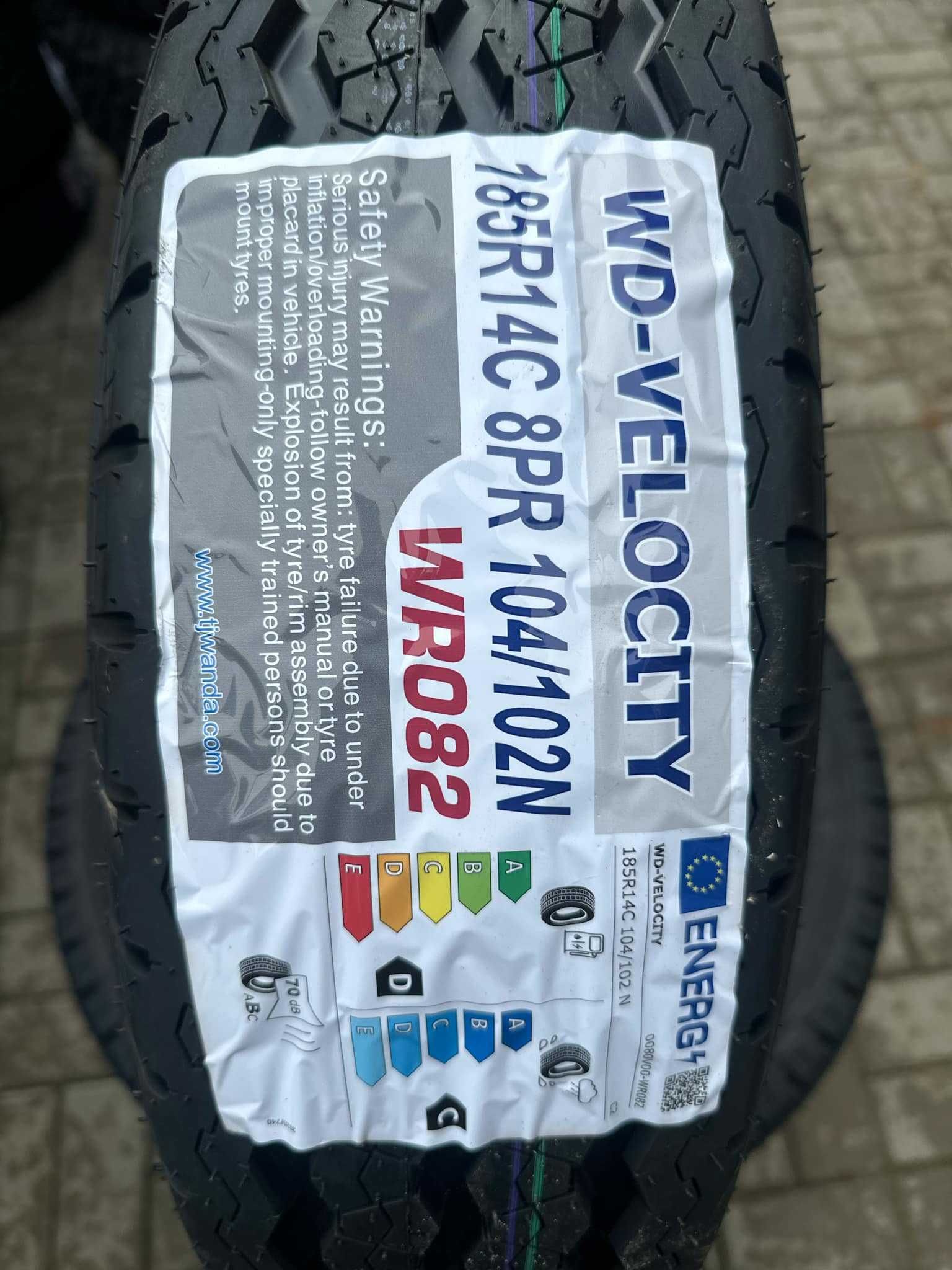 NOWE opony letnie 185R14C 185/80R14C Wanda WD Velocity WR082 dostawcze