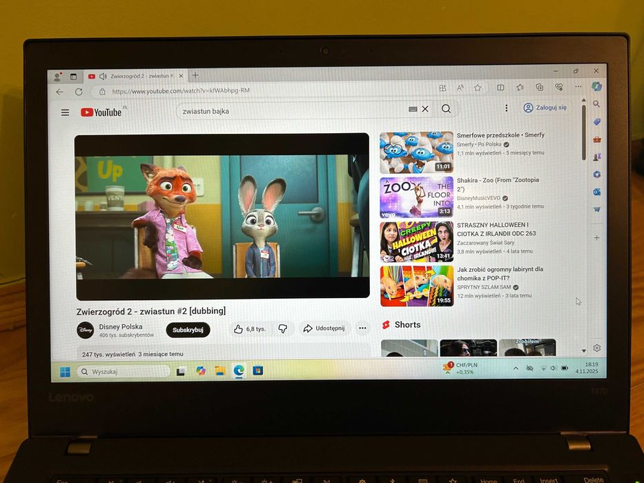 Laptop Lenovo ThinkPad T470, i5, SSD 256GB, 8GB RAM  ładny, Win 11.