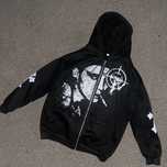 Худи чорна зіп Y2K SK8 / hoodie black zip
