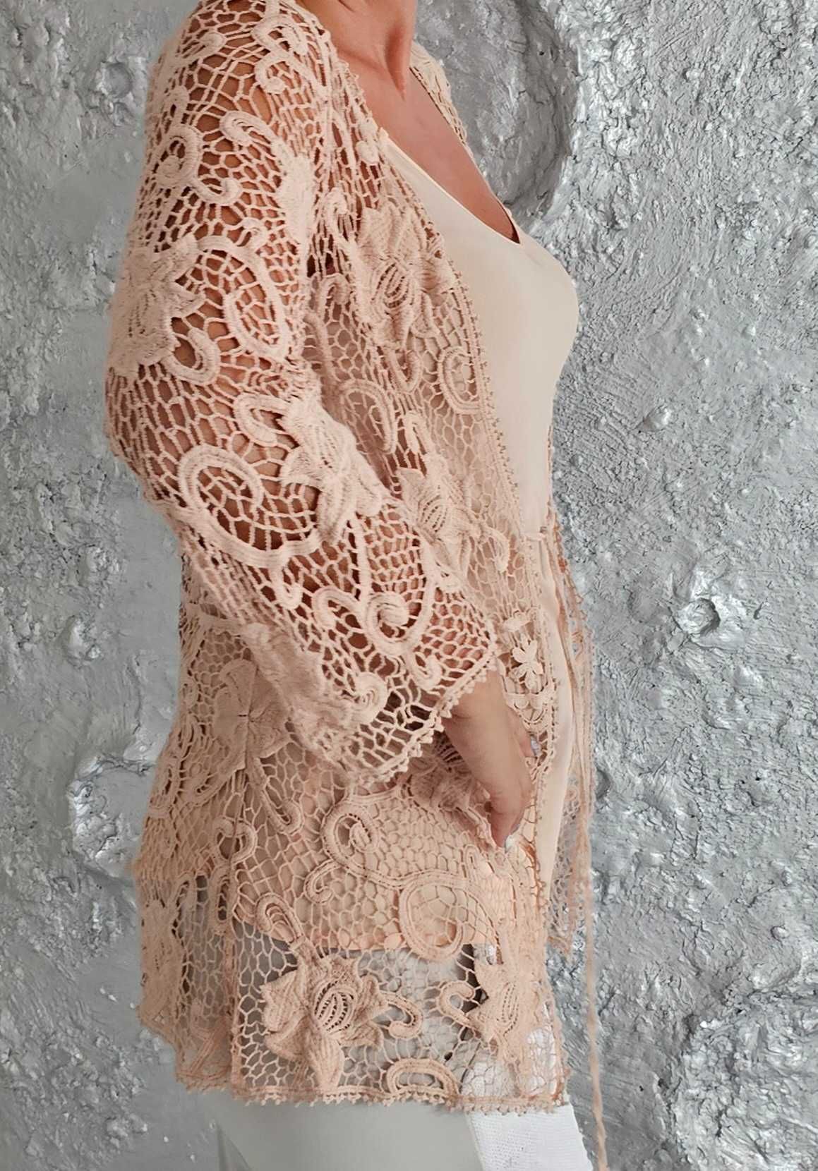 TWINSET komplet 2 czesci ażurowy roz M/L